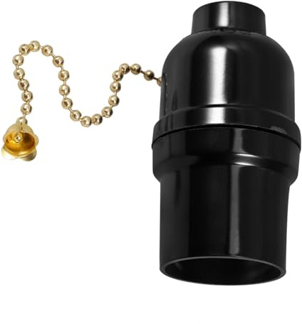 NUOBESTY Douille à Tirette E27 En Bakélite, Support De Plafonnier Avec Interrupteur à Chaînette, Adaptateur De Douille Pour Lampe Suspendue, Remplacement Pratique Pour Éclairage Intérieur