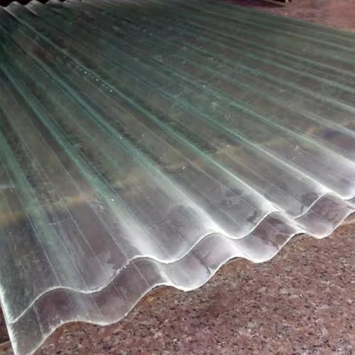 Ondulee Panneaux de Toit en Polycarbonate, Marquise de Porte Exterieur épissables Transparente, for Jardin, Serre, Toits, Facile À Couper(4 PCS,0.9x1.2m/2.95x3.93ft)