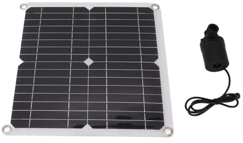 CHICIRIS Solar Vattenpump Kit Energibesparande 50W Solpanel Fontänpump med Batterilåda för Trädgårdsdekoration