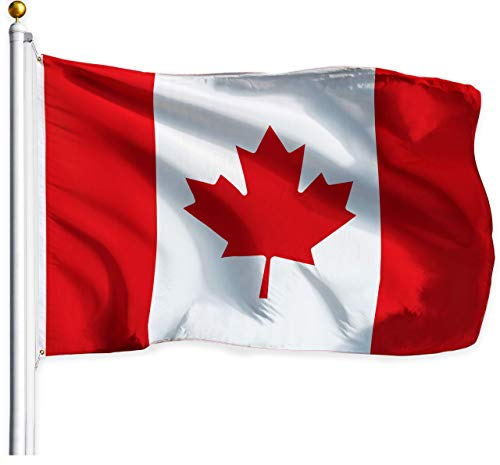 G128 canada (canada) bandiera | 3x5 piedi | stampati - colori vivaci, gommini di protezione in ottone, del poliestere