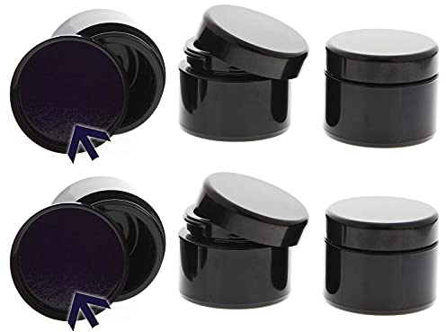 Mironglas Violett Tiegel 30 ml Energieschutz Deckel, Leere Kosmetex Miron Violett-Glas Creme-Dose, Kosmetikdose, 6 Stück