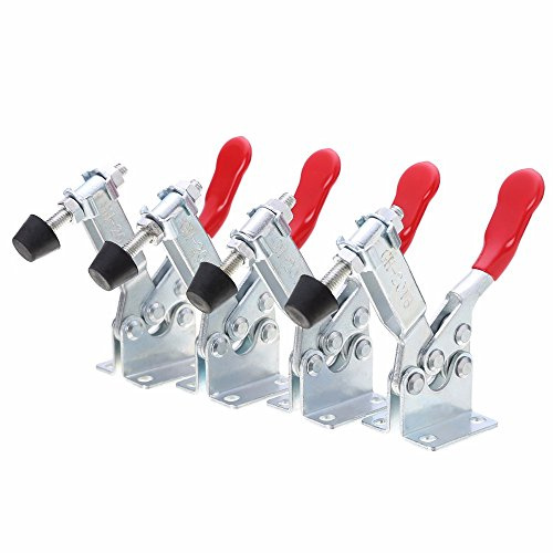 4Pcs Holding Capacity 90Kg Horizontal Toggle Clamp GH-201B Metal Quick Release Tool