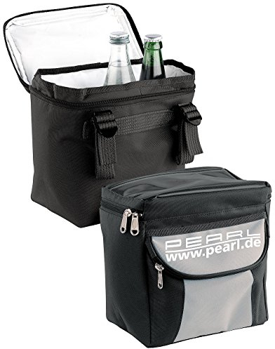 PEARL Kühltasche Fahrradkorb: 2er-Set Kühltasche fürs Fahrrad, 5 Liter (Fahrrad Lenker, Fahrradlenker, wasserdichte Taschen)