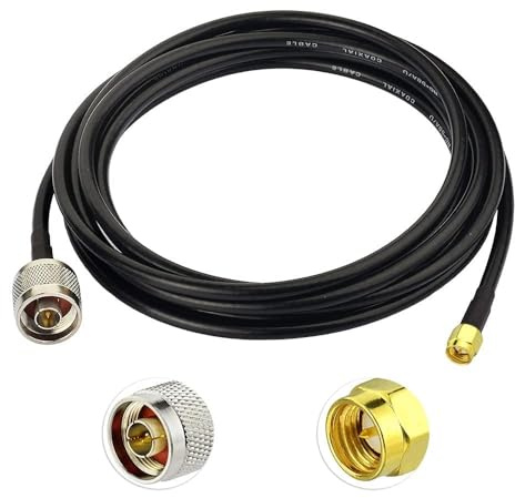 Superbat Câble RG58 Rallonge Antenne SMA Mâle vers N Mâle 50 Ohms 3.6 m | Faible Perte, pour WiFi, 3G/4G LTE, Radio Amateur, CB, Routeur, Répéteur et Équipement RF