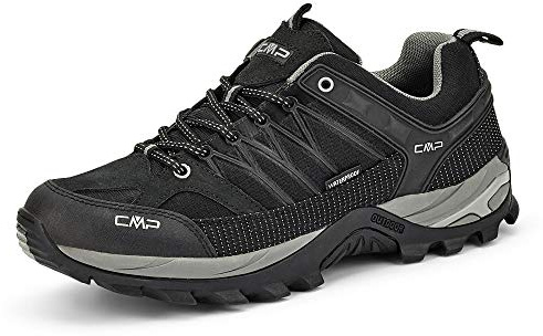 CMP Rigel Low Trekking Shoes Wp, Scarpe da trekking Uomo, Nero-Grey, 43 EU