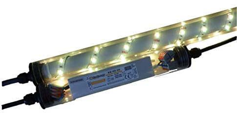 Licht-Idee Led Beleuchtung für Steinzäune Gabionen 0,50m 360° warmweiss zur beleuchtung von Steinmauern/Gabionen Anschluß über 230 Volt über offene Kabelenden