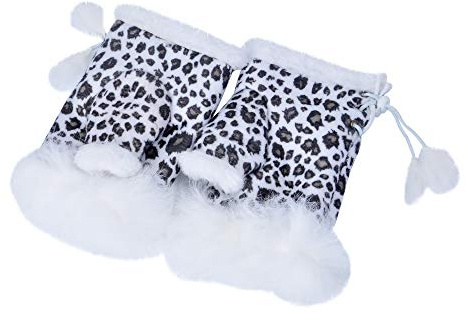 ZLYC Damen Winter Warme Kunstpelz Halbfinger Handschuhe Fingerlose Fäustlinge