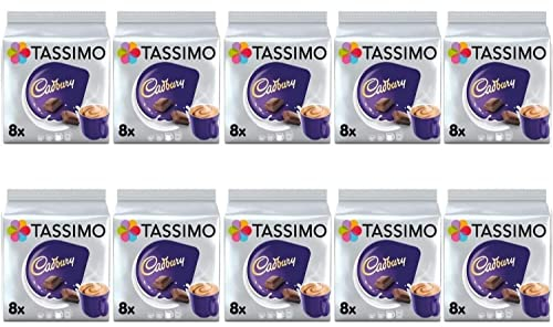 Tassimo Cadbury Hot Chocolate Pods - 10 Packs (80 Drinks)