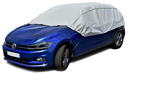 Kegel Halbgarage OPTIMO ML für Polo ab 2017, UV-Schutz, Autoabdeckung, Vollabdeckung, Wasserabweisend, Fahrzeugspezifische Passform, Spunbond-Material