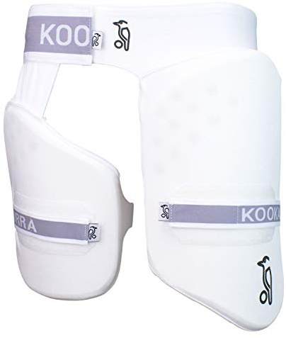 Kookaburra Unisex's Pro Guard 250 lårskydd, vit, vuxen högerhand