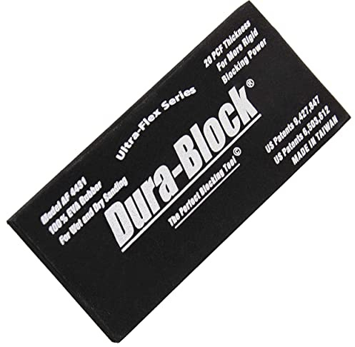 Dura-Block Sanding Block Holder Pad - 5.6in Ultra-Flex Scruff Pad Fit Wet Dry Sandpaper and Scuff Pads for Auto and Wood