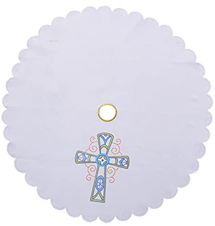 BLESSUME Altar Cloth Chalice Pall Chalice Veil (White 7)