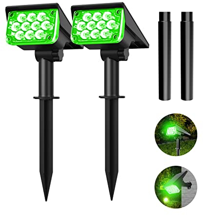 T-SUNUS Faretti Solari da Giardino, Luci Solari Esterno IP65 impermeabili, 2 Livelli di Luminosità per Cortile Patio Piscina Alberi