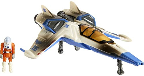 Mattel Disney Pixar Lightyear Hyperspeed Series Mini Action Figure & Toy Vehicle Set, Buzz Lightyear & XL-15 Spaceship