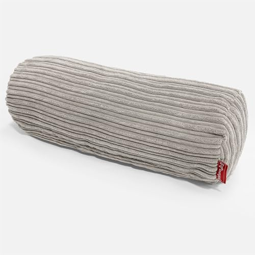 Lounge Pug Nackenrolle Kissen 20 x 55cm Cord Nerzfarben Zierkissen Sofakissen Dekokissen