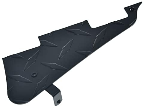 Dopro Diamond Plate LP E-Gitarre Pickguard Metall Aluminium Kratzplatte mit schwarzer Stahlhalterung und Befestigungsschrauben für USA Gibson Les Paul schwarz