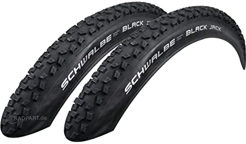 2X Schwalbe Black Jack 47-355 Drahtreifen K-Guard 18x1.90 Fahrradreifen Mantel