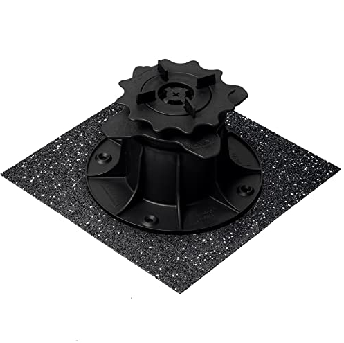 QUICK2FIX® 48 Stk. Terrassenpads für Stelzlager (Gummi-Pads 195 x 195 x 3,0 mm) für eine stabile Terrassenkonstruktion – Made in Germany