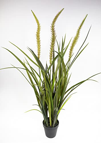 Seidenblumen Roß Miscanthus Grasbusch/Elefantengras/Chinaschilf 90cm GA künstliches Gras Kunstpflanzen Dekogras