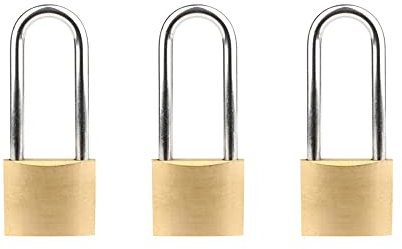 Candados grandes de 40 mm con llaves para cobertizos al aire libre, resistente a la intemperie, candado de seguridad de latón resistente para exteriores