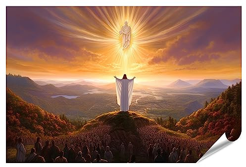 islandburner XXL Bild Poster Jesus Stehend Auf Hügel Betend zu Gott Glaube Religion Premium Bilder Fotodruck JCIL-PGR
