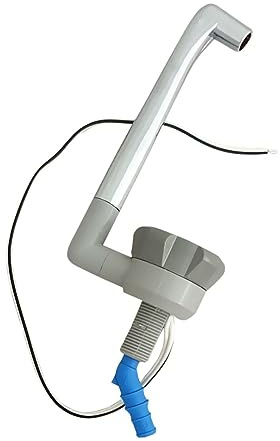 Robinet d'eau froide, simple robinet chromé pliable 12 V à micro-interrupteur pour caravane, camping-car, camping-car ou bateau
