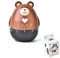 Temporizador de Cocina el Oso Divertido Temporizador de Huevos Alarma Giratoria Mecánica Temporizador Manual para Ejercicios de Yoga, Aprendizaje, Hornear, Cocinar Al Vapor,Ajustable Hasta 55 Minutos