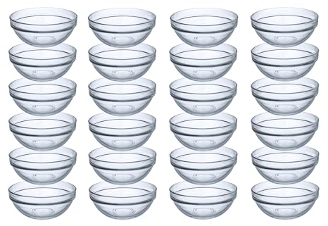 Provance Lot de 6 à 24 bols à sauce, à dessert, en verre, diamètre : 9 cm, bols à tapas