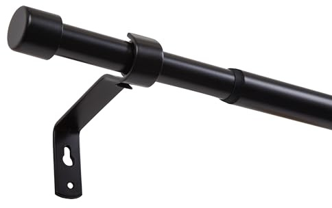 Mardom Vorhangstange Ausziehbar 160-290 cm - Schwarz | Gardinenstange Ausziehbar, Ausziehbare Gardinenstange: Teleskop-Funktion, Minimalistisches und modernes Design, Langlebiges