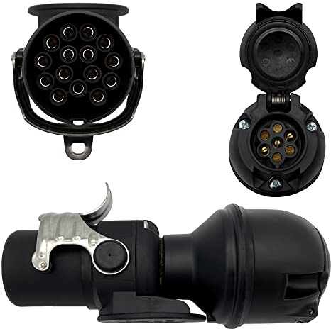 Spannungswandler Adapter 15pol LKW 24V auf 12V 7pol Anhänger Spannungsreduzierer