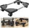 SPORWAY Soporte para CPU para PC, Tamaño Ajustable Soporte Soporte para CPU, Soporte para PC Móvil con Ruedas Giratorias con Bloqueo, Carro de CPU Debajo del Escritorio (Negro)