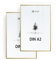 Heimlich® - Bilderrahmen - A2 42x59,4 cm, Aluminiummetall, Gold, 2er-Pack - Mittlere Poster-Druckrahmen - Nur zur Wandmontage