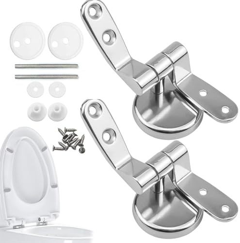 Cerniere per tavoletta del water soft-close, cerniere in metallo antiruggine Bulloni a cerniera - Cerniere per sedile WC in acciaio inox, parti di ricambio per copriwater del bagno, casa