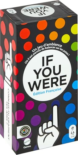Mattel Games If You Were Jeu de Soirée 17+, 3-8 Joueurs | Répondez à des questions absurdes dans ce jeu d'ambiance en français, idéal entre amis ou en groupe, JCT09