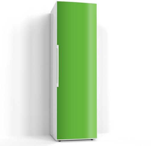 DEQORI Magnetfolie für Kühlschrank 60x200 cm | Unifarben - Mittelgrün | dekorative Magnetmatte Gefrierschrank Schutz | Magnet Deko-Folie selbstklebend, magnetisch & wasserabweisend