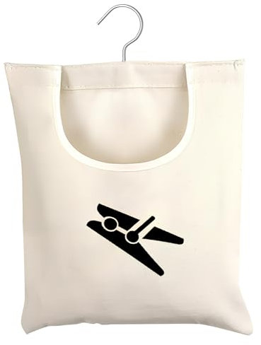 YILANJIN Peg Bag with Hanger - Clothespin Storage Basket for Socks/Bra/Underwear (32 x 28 cm)