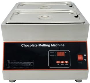 Máquina de fusión Máquina for derretir Chocolate con calefacción de aire con pantalla Digital, calentador de Chocolate de dos rejillas, horno for derretir queso, leche caliente Fuentes de chocolate