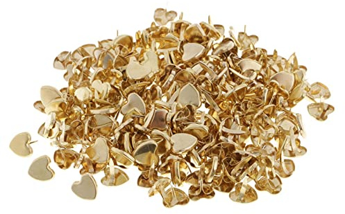 50 Pieces Heart Shaped Mini Brads Decorative Paper Fasteners for Scrapbook