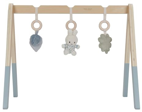 nijntje miffy x Little Dutch Holz Baby Gym Spieltrapez Spielbogen Holz inkl. Anhänger Hase Miffy blau - Lucky Leaves