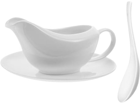 Gatuida Keramik Soßenkännchen Satz mit Ausguss Kleiner Milch und Sirupspender für Café Restaurant und Zuhause Vielseitiger Milchkrug mit Abtropfschale