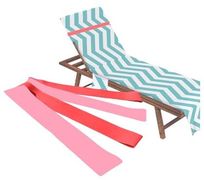 XIABYAYU Pinces à Serviettes De Plage, 4 Pcs Pinces Élastiques pour Serviettes De Plage, Bandes à Serviettes pour Chaises de Plage, Piscine (Rose)