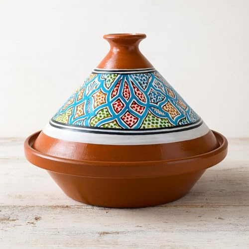 Tajine en terre cuite XL 32 cm - Véritable Pot Ethnique Marocaine/Tunisienne avec Ebook Gratuit 1504251006