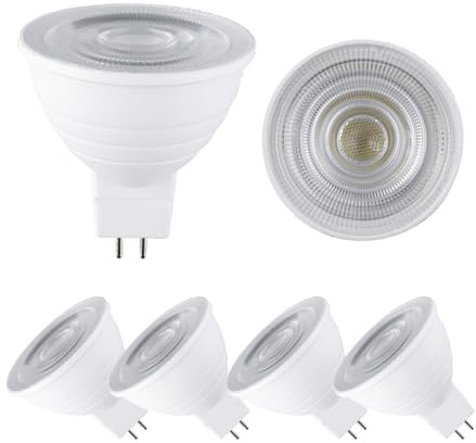 BVCL Ampoule LED Dimmable GU5.3 MR16, 7W Équivalent 50W Halogène, 230V 650lm Angle de Faisceau 120°, Lot de 5(Cool white 6000k)