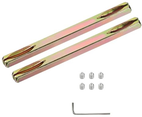 txuzong 2 Pezzi Perni Quadrati in Ferro 8 mm x 130 mm - Perni per Maniglie Porte con Viti - Compatibili con la Maggior Parte delle Maniglie Standard - Ricambio per Mandrino e Meccanismi a Leva