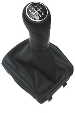 Auto Schaltknauf, Schaltknüppel 5-Gang-Schaltknauf mit Staubschutzkappe Passend für VW Polo 9N 9N2 2002 2003 2004 2005 2006 2007 2008 2009