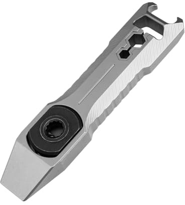 Giuneuow Multifunctional Crowbar Titanium Alloy Pry Bar Adjustable Wrench Bottle Opener Outdoor Portable Hidden Screwdriver