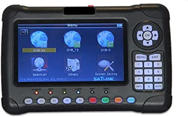 Satellite Finder, Digital Satellite Finder Meter Schermo LCD HD da 7 pollici DVB-S2 DVB-T2 Analizzatore di spettro DVB-C Costellazione