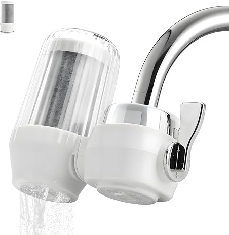 Filtre à Eau Robinet 2 en 1 | Élimine Chlore, Métaux Lourds & Mauvais Goût – Installation Facile Sans Outil en 30 Secondes