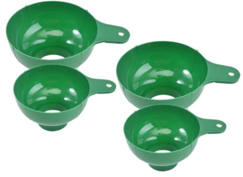 MOTHNUR 4 piezas Embudo de Boca Ancha Reutilizable de Plástico para Llenado de Botellas Aceite Mermeladas y Líquidos para Cocina y Conservas Domésticas Resistente y Fácil de Almacenar