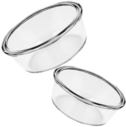 ZUNOXAZ 2pcs Multi-Functional Bowl Glass Mixing Bowls 650ml Round Delicate Simple Design Easy to Clean Smooth Surface Suitable for Home Kitchen Baking